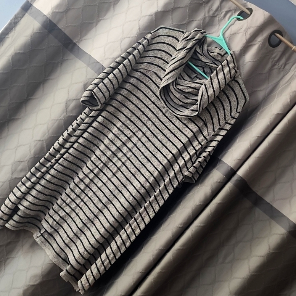 Grey and black stripped Sweater